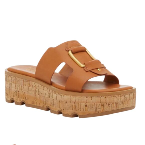Franco Sarto Hesta Wedge Sandal Tan – 9.5 M - Picture 1 of 9